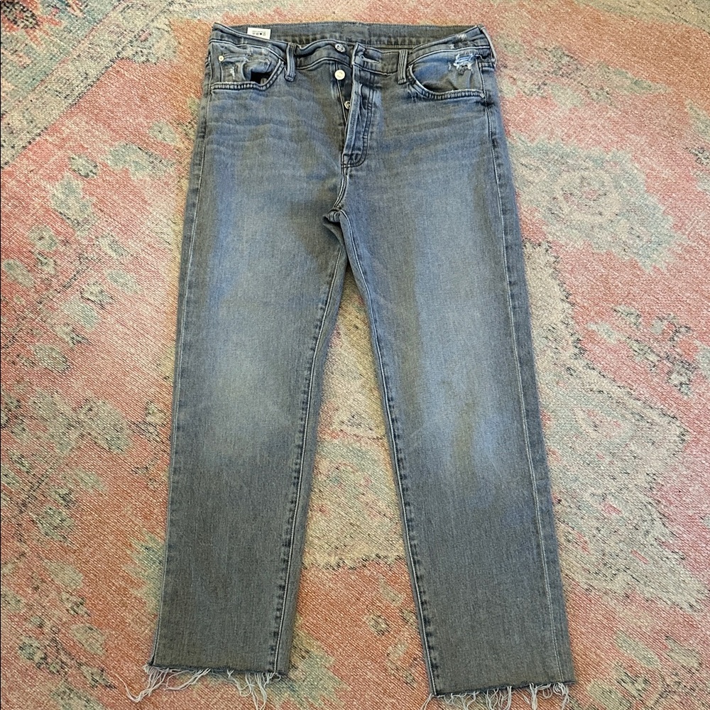 MOTHER Women's Ankle Jeans in Blue/Gray